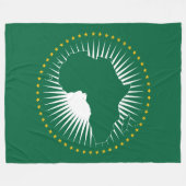 Vlag van de Afrikaanse Unie (Afrika) (Panafrika) Fleece Deken (Voorkant (Horizontaal))