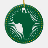 Vlag van de Afrikaanse Unie (Afrika) (Panafrika) Keramisch Ornament (Voorkant)