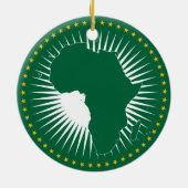 Vlag van de Afrikaanse Unie (Afrika) (Panafrika) Keramisch Ornament (Achterkant)