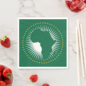 Vlag van de Afrikaanse Unie (Afrika) (Panafrika) Servet (Insitu)