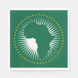 Vlag van de Afrikaanse Unie (Afrika) (Panafrika) Servet