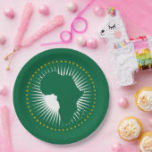 Vlag van de Afrikaanse Unie (continentaal Afrika) Papieren Bordje (Feest)