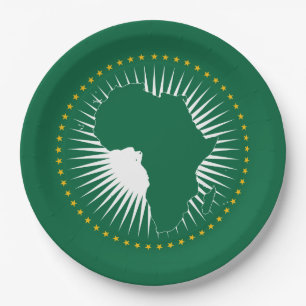 Vlag van de Afrikaanse Unie (continentaal Afrika) Papieren Bordje