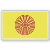 Vlag van de Akimel O'odham (Pima) mensen, Mexico Sticker (Voorkant)