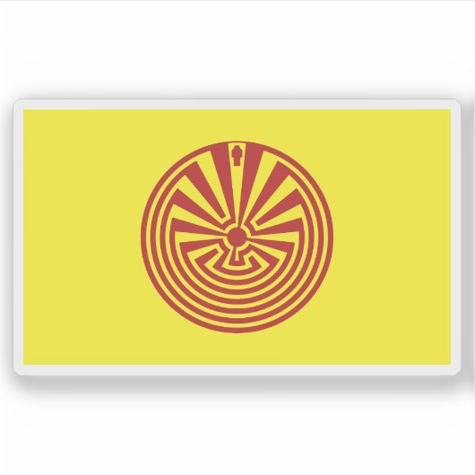 Vlag van de Akimel O'odham (Pima) mensen, Mexico Sticker (Voorkant)