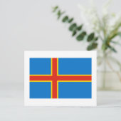 vlag van de Alandeilanden Briefkaart (Staand voorkant)