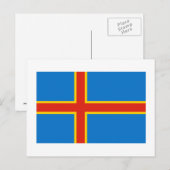 vlag van de Alandeilanden Briefkaart (Voorkant / Achterkant)