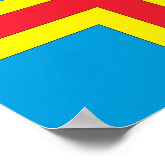 vlag van de Alandeilanden Poster (Hoek)