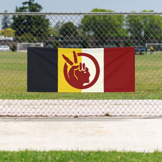 Vlag van de American Indian Movement Spandoek (Insitu)