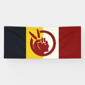 Vlag van de American Indian Movement Spandoek (Horizontaal)