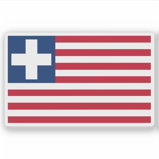 Vlag van de Amerikaanse kolonie Liberia (1827-1847 Sticker (Voorkant)