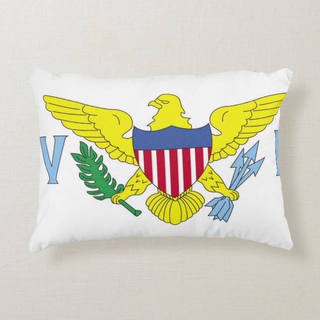 Vlag van de Amerikaanse Maagdeneilanden Accent Kussen (Voorkant)