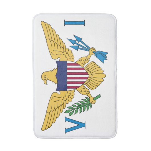 Vlag van de Amerikaanse Maagdeneilanden Badmat (Voorkant Verticaal)