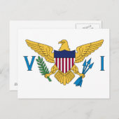 Vlag van de Amerikaanse Maagdeneilanden Briefkaart (Voorkant / Achterkant)