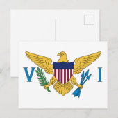 Vlag van de Amerikaanse Maagdeneilanden Briefkaart (Voorkant / Achterkant)