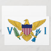 Vlag van de Amerikaanse Maagdeneilanden Briefpapier (Voorkant / Achterkant)