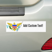 vlag van de Amerikaanse Maagdeneilanden Bumpersticker (Op auto)