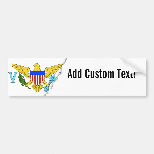 vlag van de Amerikaanse Maagdeneilanden Bumpersticker (Voorkant)