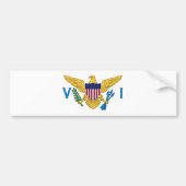 Vlag van de Amerikaanse Maagdeneilanden Bumpersticker (Voorkant)