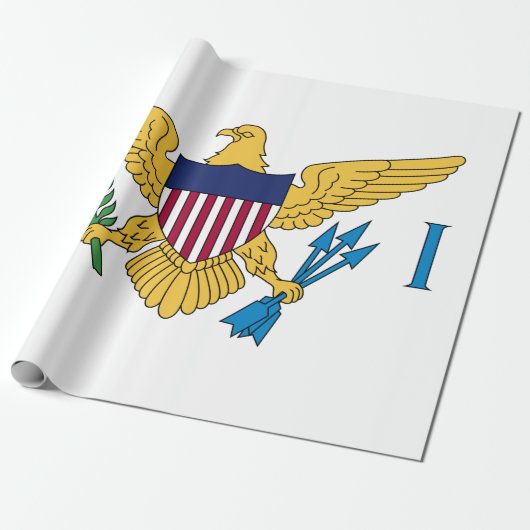 Vlag van de Amerikaanse Maagdeneilanden Cadeaupapier (Uitgerold)