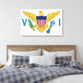 Vlag van de Amerikaanse Maagdeneilanden Canvas Afdruk (Insitu (Slaapkamer))