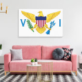 Vlag van de Amerikaanse Maagdeneilanden Canvas Afdruk (Insitu (Woonkamer))