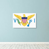 Vlag van de Amerikaanse Maagdeneilanden Canvas Afdruk (Insitu (Houten vloer))
