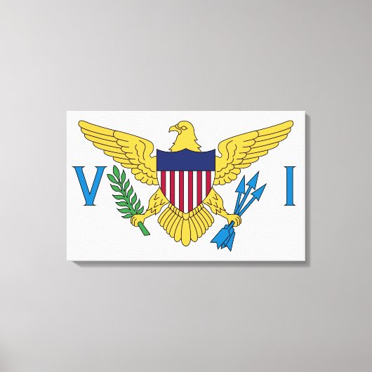 Vlag van de Amerikaanse Maagdeneilanden Canvas Afdruk (Voorkant)