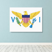 Vlag van de Amerikaanse Maagdeneilanden Canvas Afdruk (Insitu (Houten vloer))