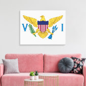 Vlag van de Amerikaanse Maagdeneilanden Canvas Afdruk (Insitu (Woonkamer))