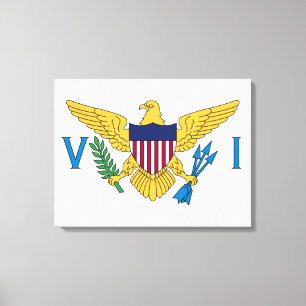 Vlag van de Amerikaanse Maagdeneilanden Canvas Afdruk