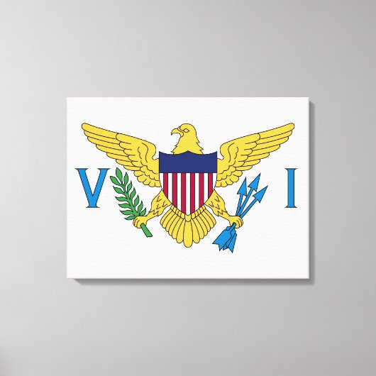 Vlag van de Amerikaanse Maagdeneilanden Canvas Afdruk (Voorkant)