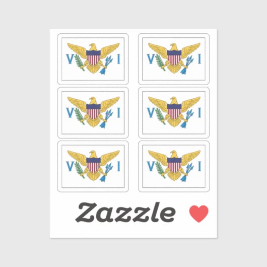 Vlag van de Amerikaanse Maagdeneilanden Collectie  Sticker (Vel)