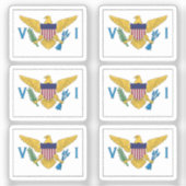 Vlag van de Amerikaanse Maagdeneilanden Collectie  Sticker (Voorkant)