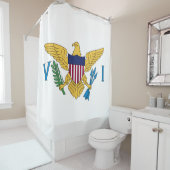 Vlag van de Amerikaanse Maagdeneilanden Douchegordijn (In situ)