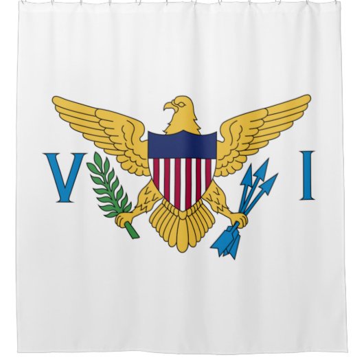 Vlag van de Amerikaanse Maagdeneilanden Douchegordijn (Voorkant)