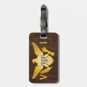 Vlag van de Amerikaanse Maagdeneilanden, Faux Dark Bagagelabel (Achterkant verticaal)