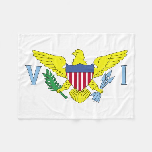 Vlag van de Amerikaanse Maagdeneilanden Fleece Deken (Voorkant (Horizontaal))