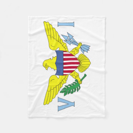 Vlag van de Amerikaanse Maagdeneilanden Fleece Deken (Voorkant)
