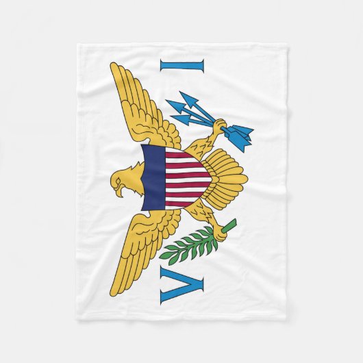 Vlag van de Amerikaanse Maagdeneilanden Fleece Deken (Voorkant)