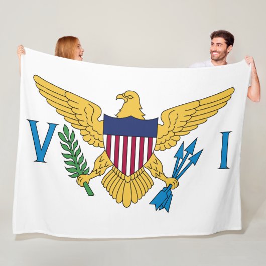 Vlag van de Amerikaanse Maagdeneilanden Fleece Deken (In situ)