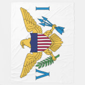 Vlag van de Amerikaanse Maagdeneilanden Fleece Deken (Voorkant)