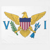 Vlag van de Amerikaanse Maagdeneilanden Fleece Deken (Voorkant (Horizontaal))