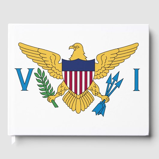 Vlag van de Amerikaanse Maagdeneilanden Gastenboek (Voorkant)