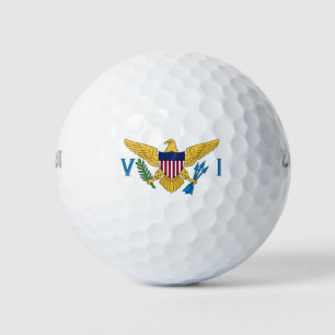 Vlag van de Amerikaanse Maagdeneilanden Golfballen