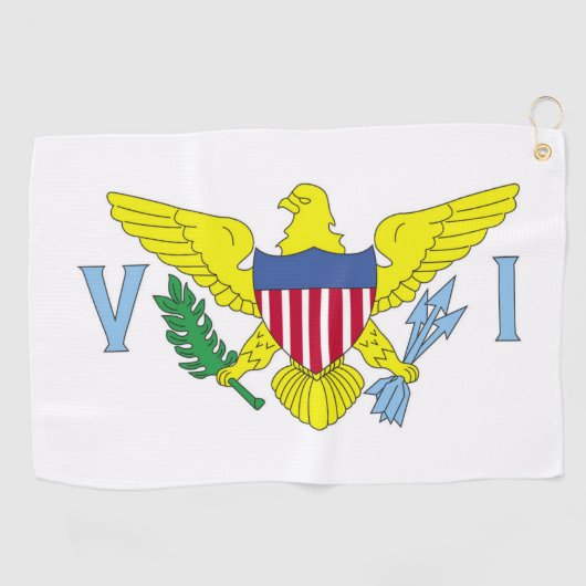 Vlag van de Amerikaanse Maagdeneilanden Golfhanddoek (Horizontaal)