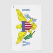 Vlag van de Amerikaanse Maagdeneilanden Golfhanddoek (Voorkant)
