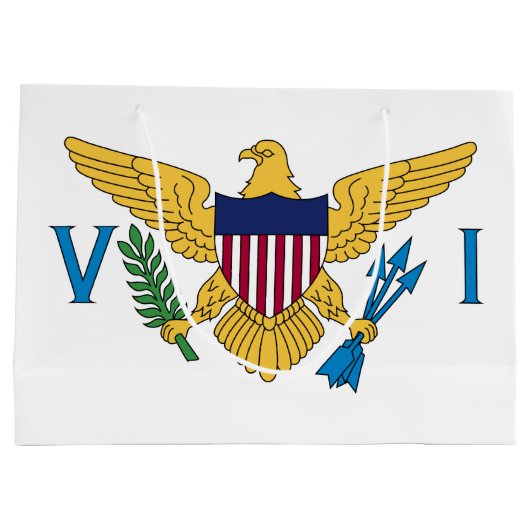 Vlag van de Amerikaanse Maagdeneilanden Groot Cadeauzakje (Achterkant)