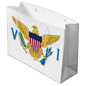 Vlag van de Amerikaanse Maagdeneilanden Groot Cadeauzakje (Achterkant Gekanteld)