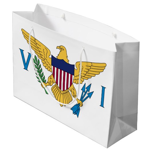 Vlag van de Amerikaanse Maagdeneilanden Groot Cadeauzakje (Achterkant Gekanteld)